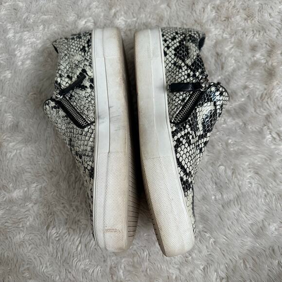 Steve Madden Womens 10 Slip On Snakeskin Leather Sneakers Zipper - Picture 7 of 8